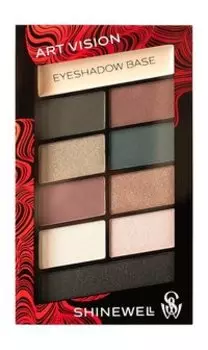 Палетка теней для век с основой для макияжа Shinewell Art Vision Palette: 01