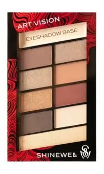 Палетка теней для век с основой для макияжа Shinewell Art Vision Palette: 02