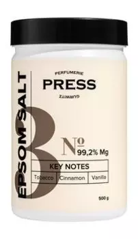 Парфюмированная английская соль для ванны с магнием Press Gurwitz Perfumerie Epsom Salt №3 Tobacco, Cinnamon, Vanilla