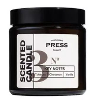 Парфюмированная свеча Press Gurwitz Scented Candle No. 3, Tobacco, Vanilla, Cinnamon