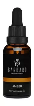 Парфюмированное масло для бороды c ароматом цитруса, перца, имбиря и жасмина Barbaro Amber Perfumed Beard Oil