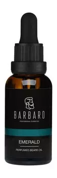 Парфюмированное масло для бороды с ароматом цитруса, розмарина, мускуса Barbaro Emerald Perfumed Beard Oil