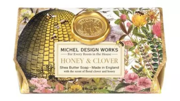 Парфюмированное мыло с ароматом клевера и меда Michel Design Works Honey and Clover Large Bath Soap Bar