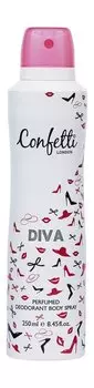 Парфюмированный дезодорант-спрей для тела Confetti London Diva Perfumed Deodorant Body Spray