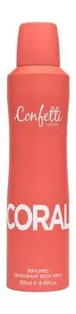 Парфюмированный дезодорант-спрей для тела Confetti London Pastel Coral Perfumed Deodorant Body Spray