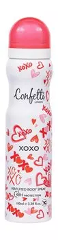 Парфюмированный дезодорирующий спрей для тела Confetti London XOXO Perfumed Body Spray