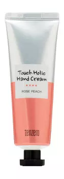 Парфюмированный крем для рук с ароматом персика и розы Tenzero Touch Holic Rose Peach Hand Cream