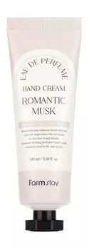 Парфюмированный крем для рук с экстрактом примулы вечерней FarmStay Eau de Perfume Hand Cream Romantic Musk