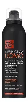 Пена для бритья с экстрактом алоэ и маслом какао Dermolab UOMO Soothing and Protective Action Shaving Foam