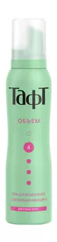 Пена для укладки тонких волос сверхсильной фиксации Тафт Сила объема