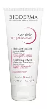 Пенящийся гель для реактивной кожи с выраженными покраснениями Bioderma Sensibio DS+ Gel Moussant