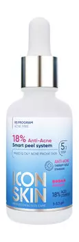 Пилинг для проблемной кожи лица с 18% комбинацией кислот Icon Skin Re:Program 18% Anti-Acne Smart Peel System