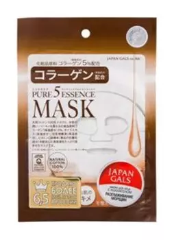 Питательная маска для лица с коллагеном Japan Gals Pure 5 Essence Mask Collagen