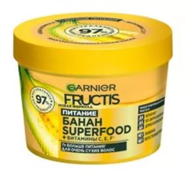 Питательная маска для очень сухих волос Garnier Fructis Superfood Банан Экстра питание