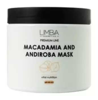 Питательная маска для волос с маслами макадамии и андиробы Limba Cosmetics Premium Line Macadamia and Andiroba Mask