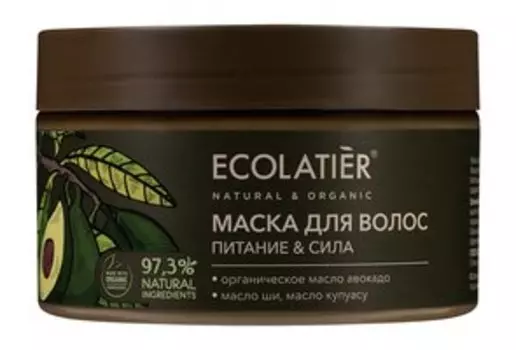 Питательная маска для волос с маслом авокадо Ecolatier Organic Avocado Питание & Сила Маска