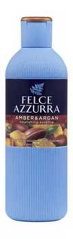 Питательный гель для ванны и душа c ароматом амбры и миндаля Felce Azzurra Amber and Argan Nourishing Essence Perfumed Body Wash