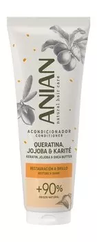 Питательный кондиционер для поврежденных и вьющихся волос Anian Restore & Shine Keratin, Jojoba and Shea Butter Conditioner