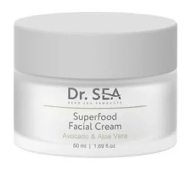 Питательный крем для лица с маслом авокадо и экстрактом алоэ вера Dr.Sea Avocado & Aloe Vera Superfood Facial Cream