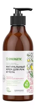 Питательный крем для рук и тела с эфирными маслами кедра и пачули Synergetic Natural Perfumed Hand and Body Cream Пачули и ароматный бергамот