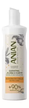 Питательный шампунь для поврежденных и вьющихся волос Anian Restore & Shine Keratin, Jojoba and Shea Butter Shampoo