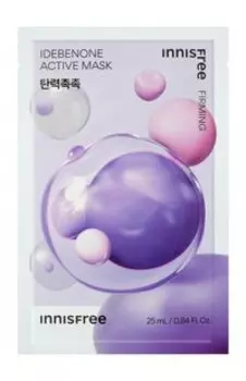 Подтягивающая тканевая маска для лица с идебеноном Innisfree Firming Idebenone Active Mask