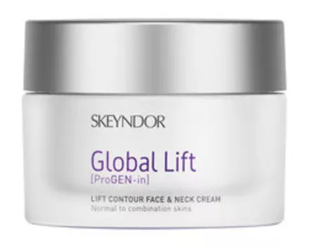 Подтягивающий крем для нормальной и смешанной кожи лица и шеи Skeyndor Global Lift Contour Face and Neck Cream Normal to Combination Skin
