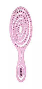 Подвижная био-расческа для волос Solomeya Detangling Bio Hair Brush Light Pink