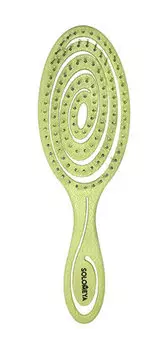 Подвижная био-расческа для волос Solomeya Detangling Bio Hair Brush Green