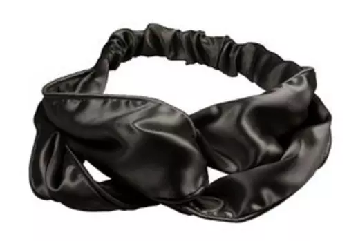 Повязка-бандо из натурального шёлка Ayris Silk Повязка-бандо Глубокий чёрный