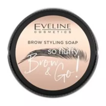 Прозрачное мыло для укладки бровей Eveline Brow & Go! Brow Styling Soap