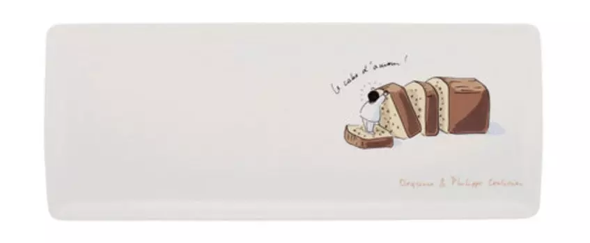 Прямоугольное фарфоровое блюдо 40х16 см Degrenne Modulo Degrenne Pour Conticini Cake Dish