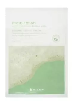 Пузырьковая тканевая маска для глубокого очищения кожи лица Mizon Pore Fresh Deep Cleansing Bubble Mask