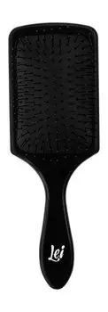 Расческа для длинных волос с пластиковыми зубцами Lei Расческа массажная Пластиковая Черный Квадратная