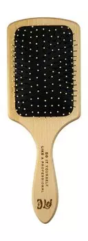 Расческа для длинных волос с пластиковыми зубцами Lei Расческа массажная Дерево-черный Квадратная