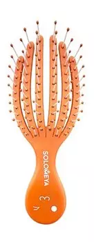 Расческа для сухих и влажных волос мини Solomeya Mini Detangling Octopus Brush Orange