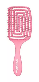 Расческа для сухих и влажных волос с ароматом клубники Solomeya Wet Detangler Brush Paddle Strawberry