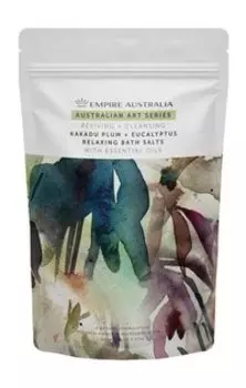 Расслабляющая соль для ванны с маслами сливы какаду и эвкалипта Empire Australia Australian Art Series Kakadu Plum & Eucalyptus Relaxing Bath Salts