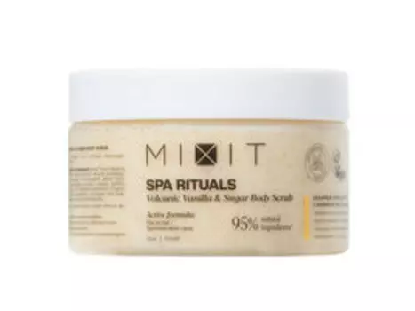 Сахарный скраб для тела с ароматом теплой ванили Mixit Spa Rituals Volcanic Vanilla Body Scrub