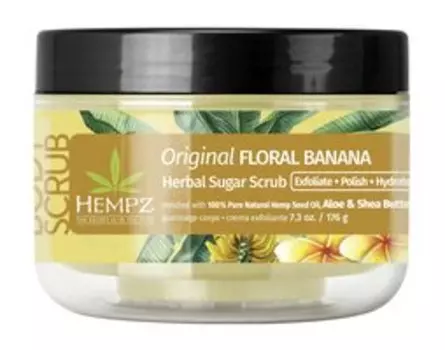 Сахарный скраб для тела с цветочно-банановым ароматом Hempz Original Floral Banana Herbal Sugar Scrub