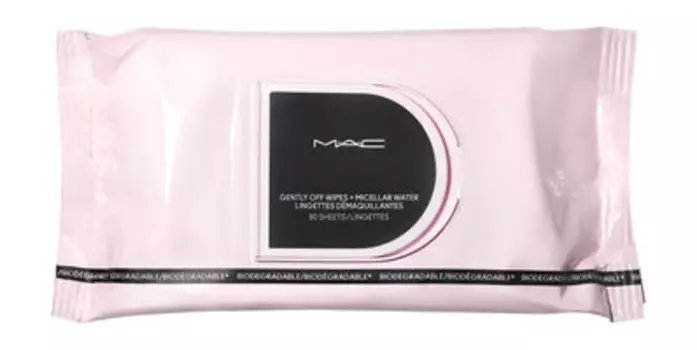 Салфетки для снятия макияжа MAC Gently Off Wipes + Miccelar Water Biodegradable