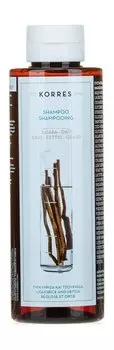 Шампунь для глубокого очищения склонных к жирности волос с крапивой и лакрицей Korres Liquorice and Urtica Shampoo