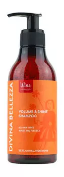 Шампунь для объема и сияния волос на основе красного вина Divina Bellezza Volume and Shine Hair Shampoo