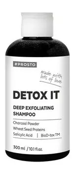 Шампунь для склонных к жирности волос с маслами авокадо и бергамота #Prosto Detox It Deep Exfoliating Shampoo