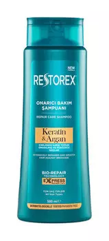 Шампунь для восстановления и здорового роста волос Restorex Keratin & Argan Repair Care Shampoo