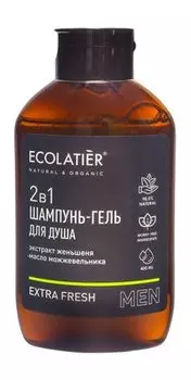 Шампунь-гель для душа с экстрактом женьшеня Ecolatier Men Extra Fresh 2-в-1
