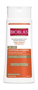 Шампунь против выпадения волос с кофеином и женьшенем Bioblas Caffeine+Ginseng Anti-Hair Loss Energy Shampoo