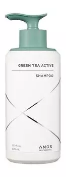 Шампунь против выпадения волос с зеленым чаем Amos Professional Green Tea Active Shampoo