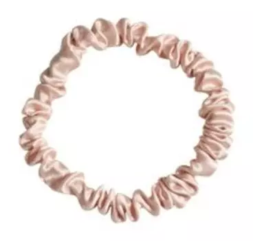 Шелковая резинка для волос Ayris Silk Резинка Узкая Розовая пудра