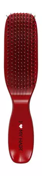 Щетка-расческа для волос с глянцевым покрытием I Love My Hair Spider Classic 1501 М Красная